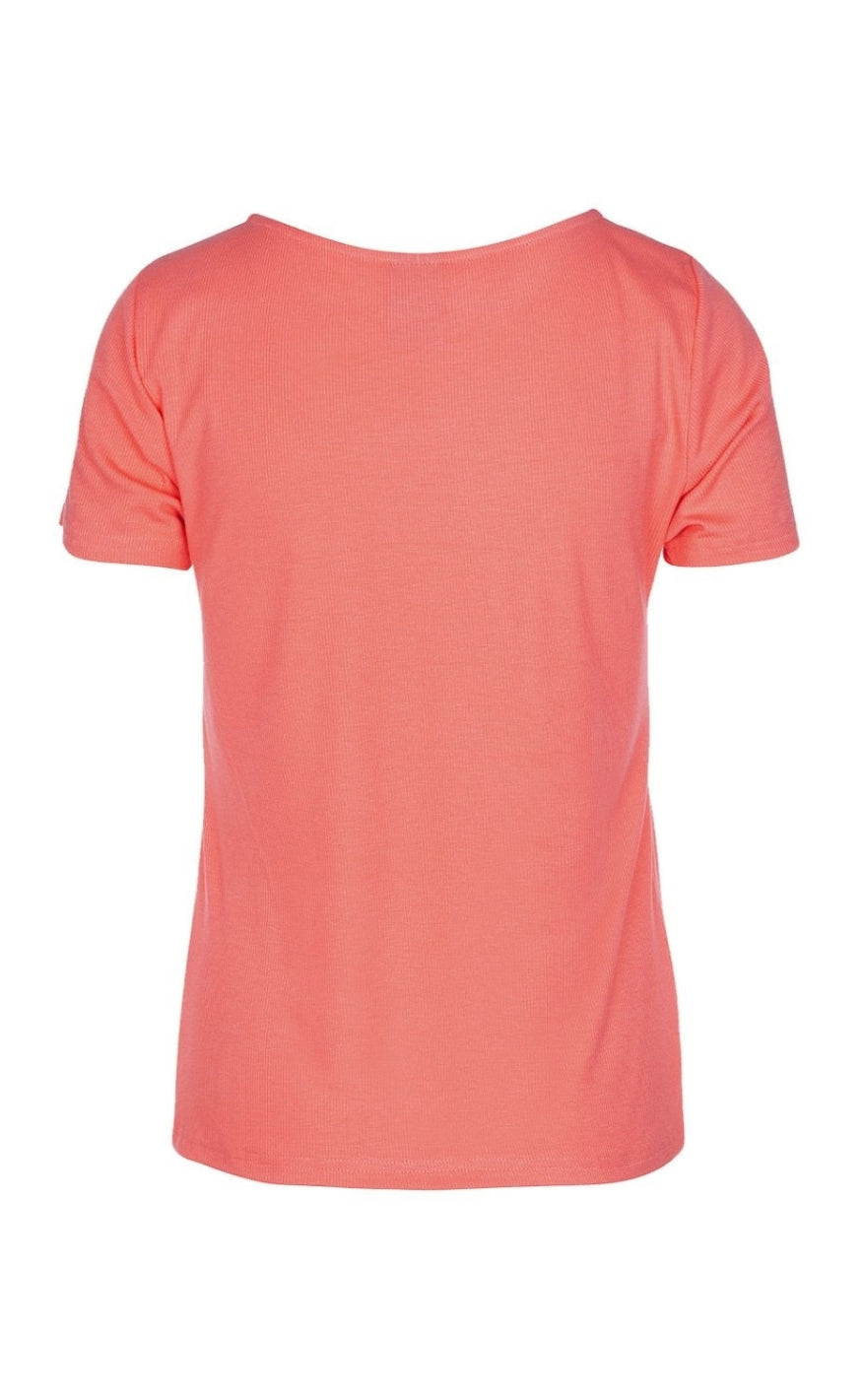 Luxzuz T-shirt - Klaudine - Coral