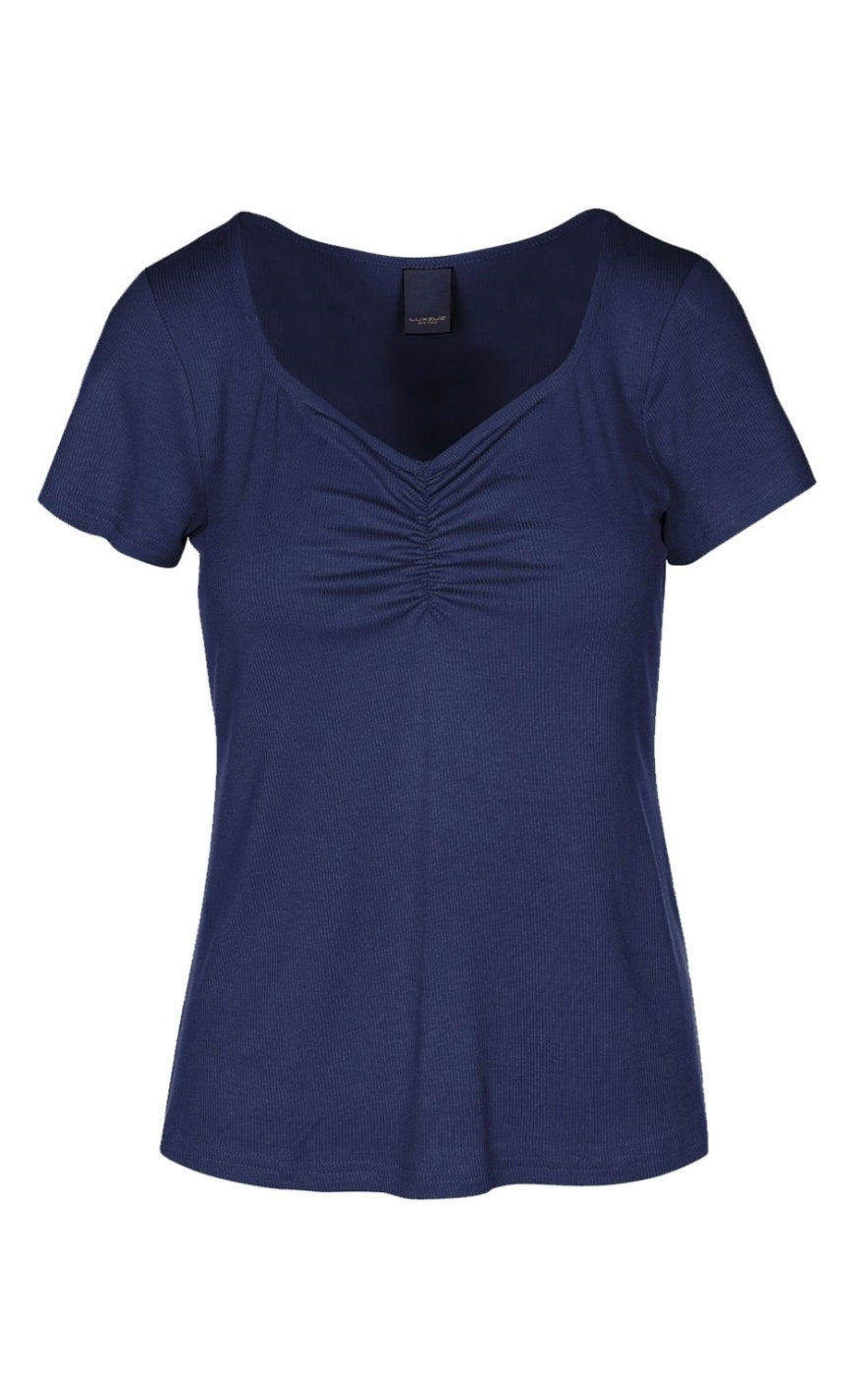 Luxzuz T-shirt - Klaudine - Mood Indigo