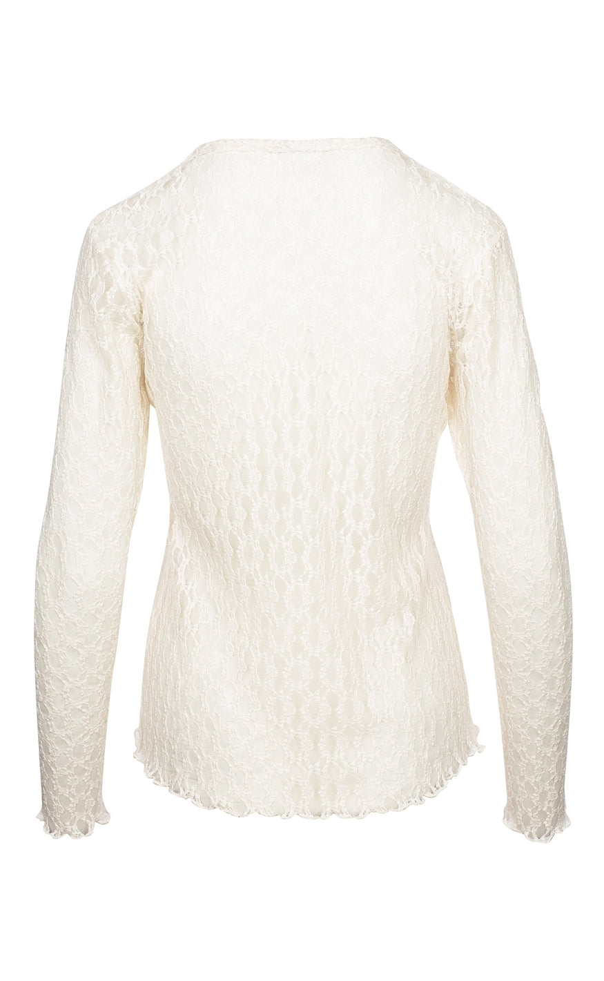 Luxzuz T-shirt - Sigba Lace - Coconut Milk