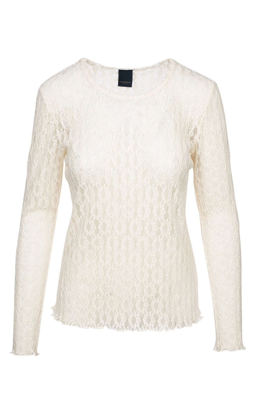 Luxzuz T-shirt - Sigba Lace - Coconut Milk