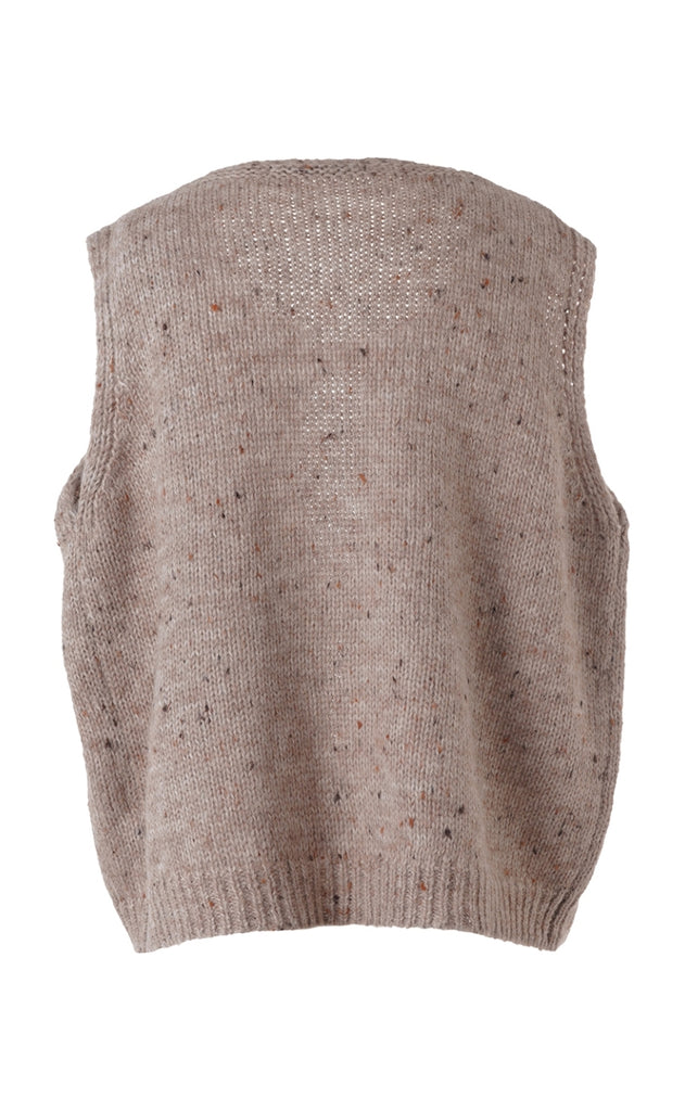 Luxzuz Vest - June - Deep Taupe