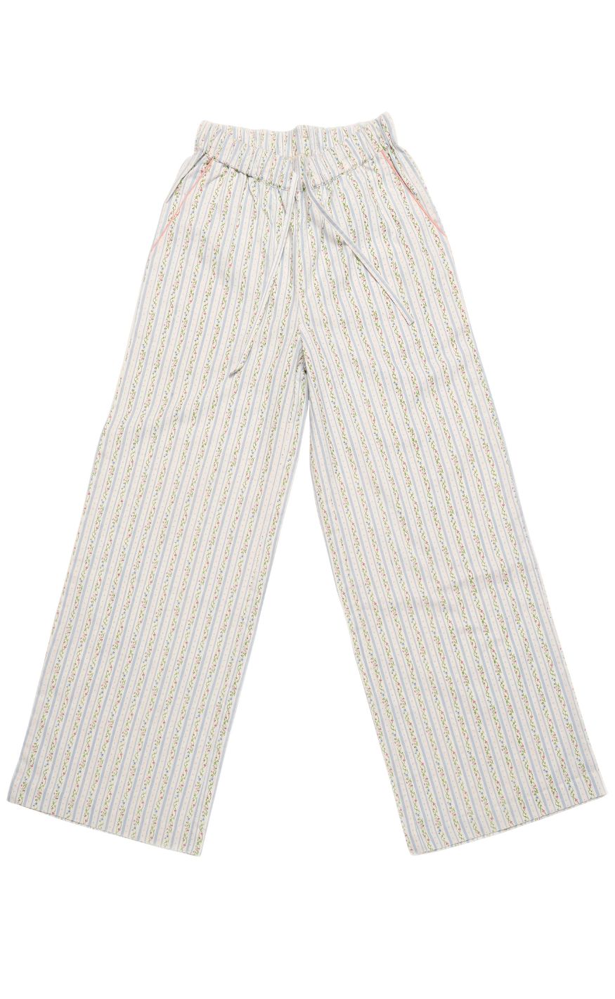 Maanesten Bukser - Heather - Summer Stripe Blue