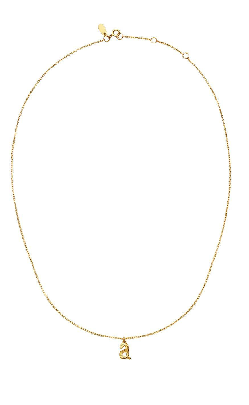 Maanesten Halskæde - A Alphabet - Gold Colour
