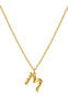 Maanesten Halskæde - M Alphabet - Gold Colour