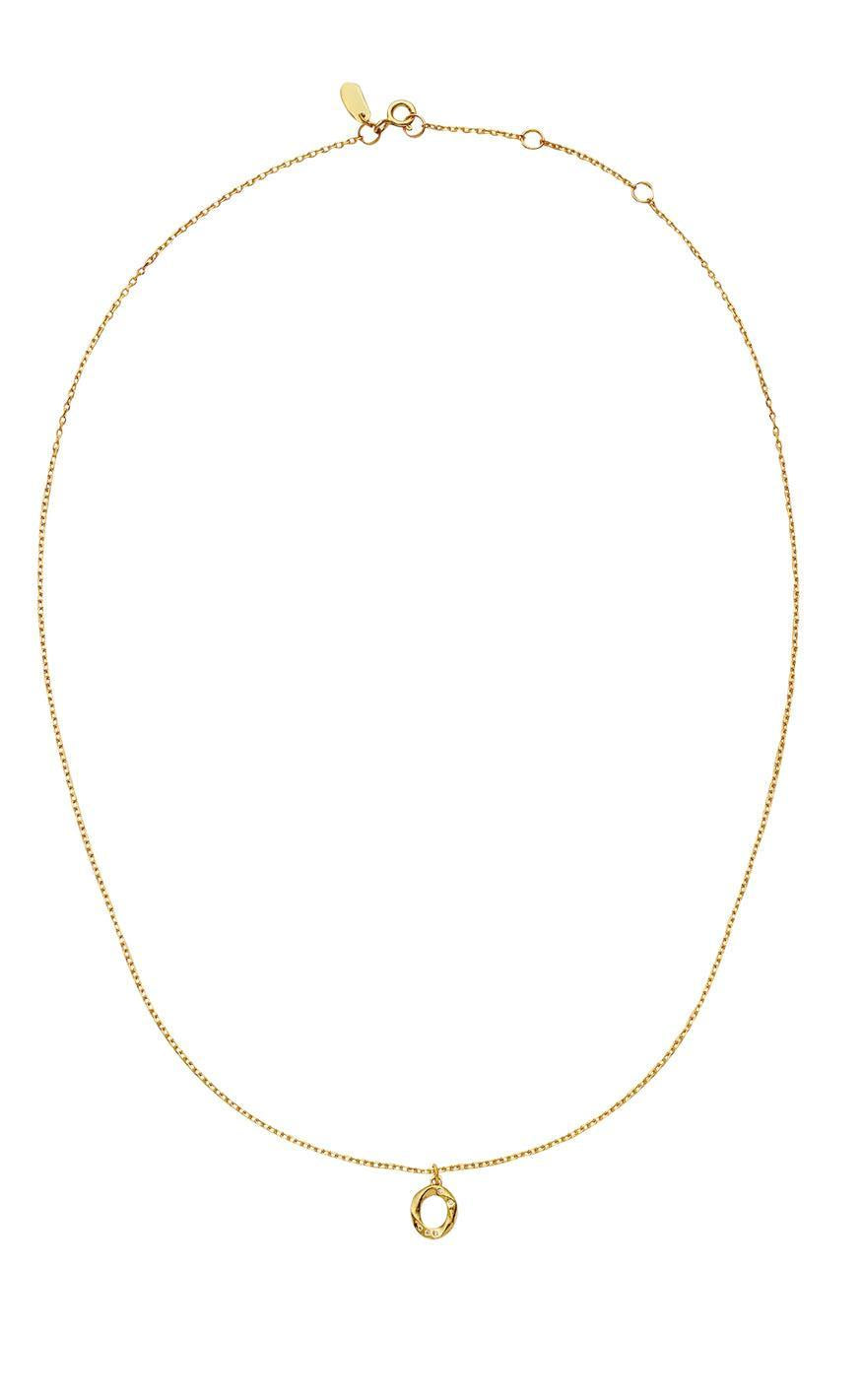 Maanesten Halskæde - O Alphabet - Gold Colour