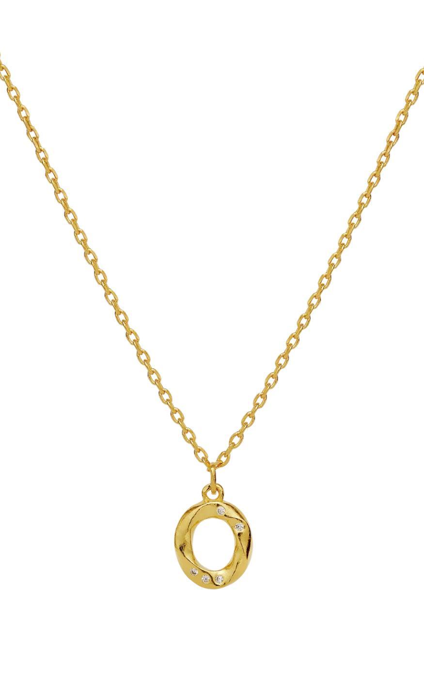Maanesten Halskæde - O Alphabet - Gold Colour