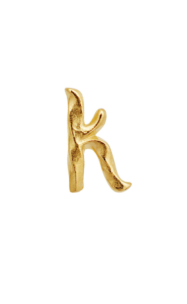 Maanesten Ørering - Alphabet Single - Gold Colour