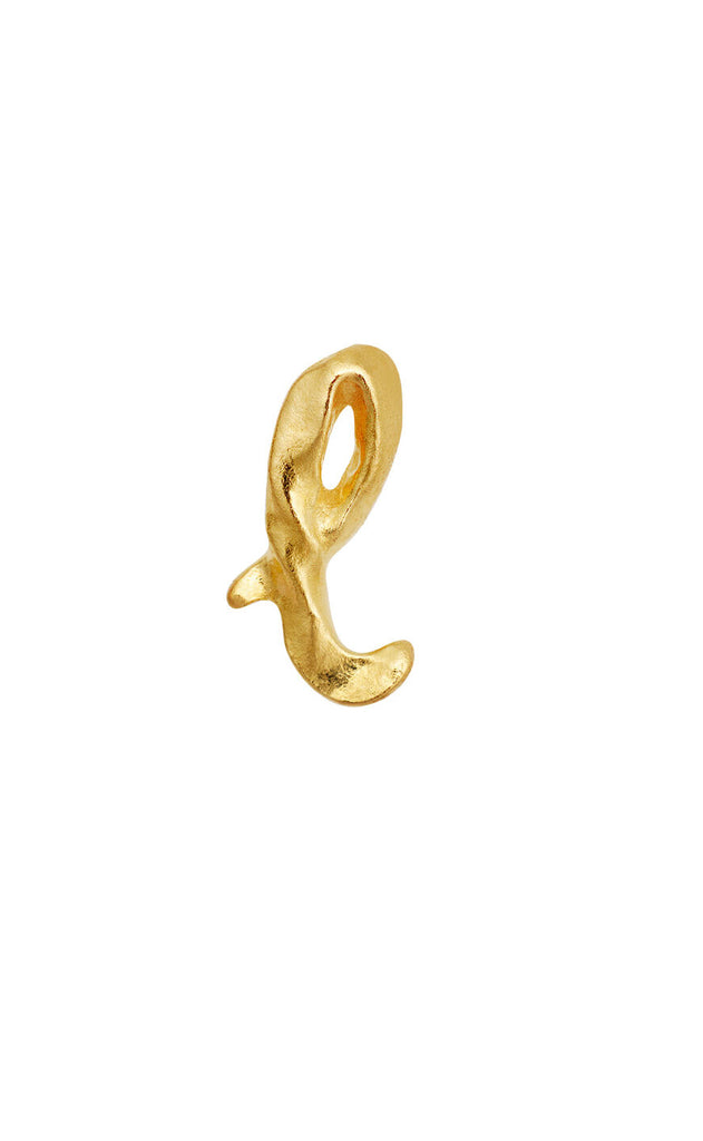 Maanesten Ørering - Alphabet Single - Gold Colour