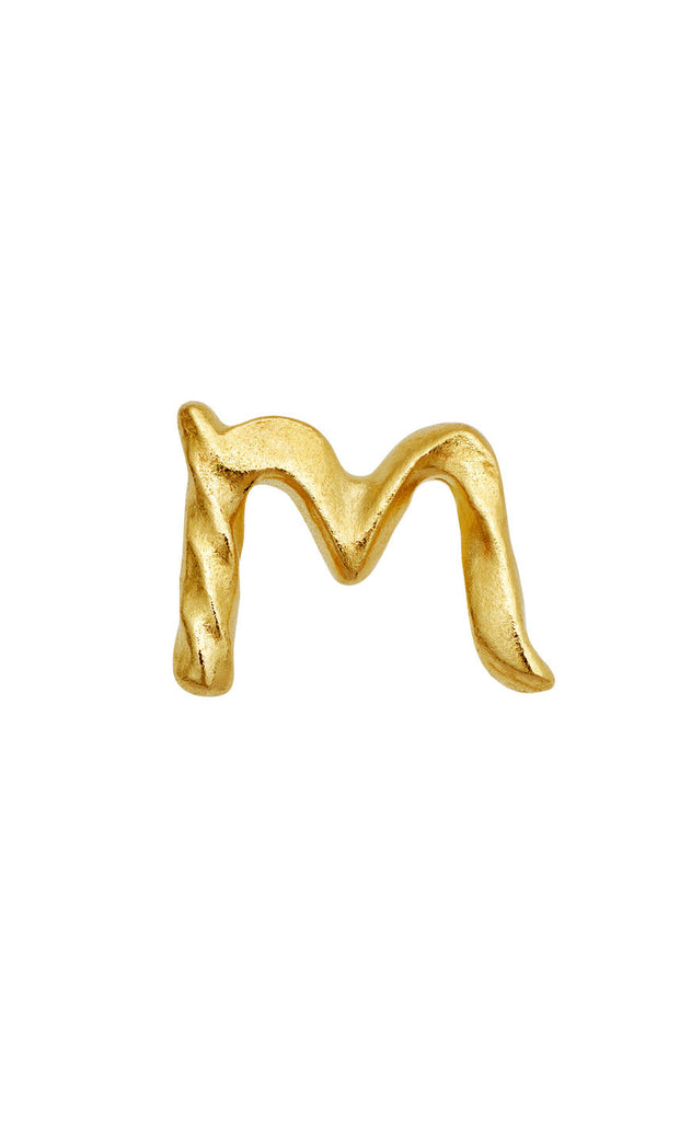 Maanesten Ørering - Alphabet Single - Gold Colour