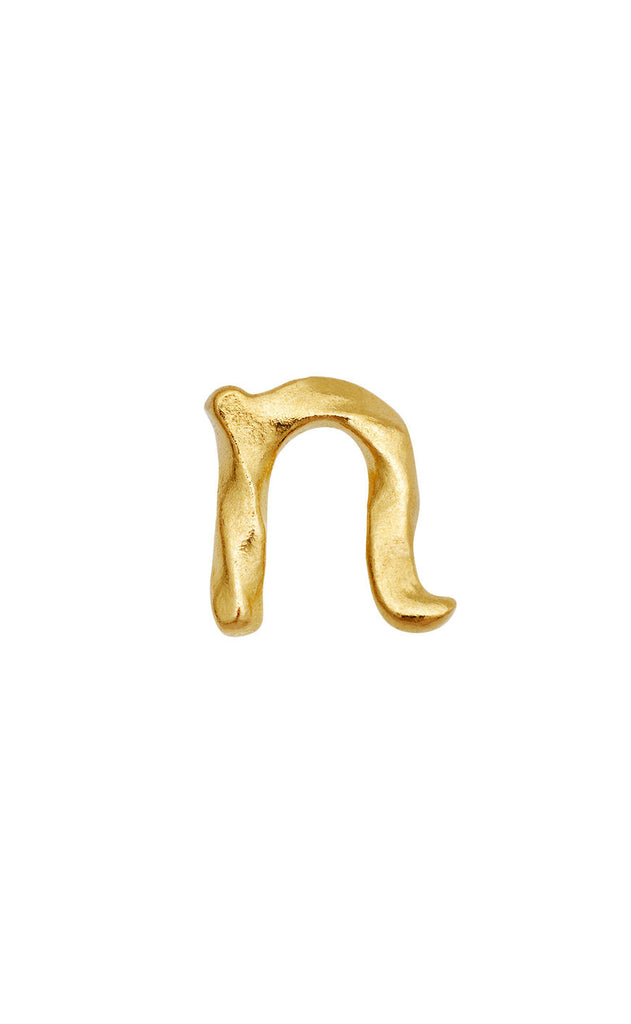 Maanesten Ørering - Alphabet Single - Gold Colour