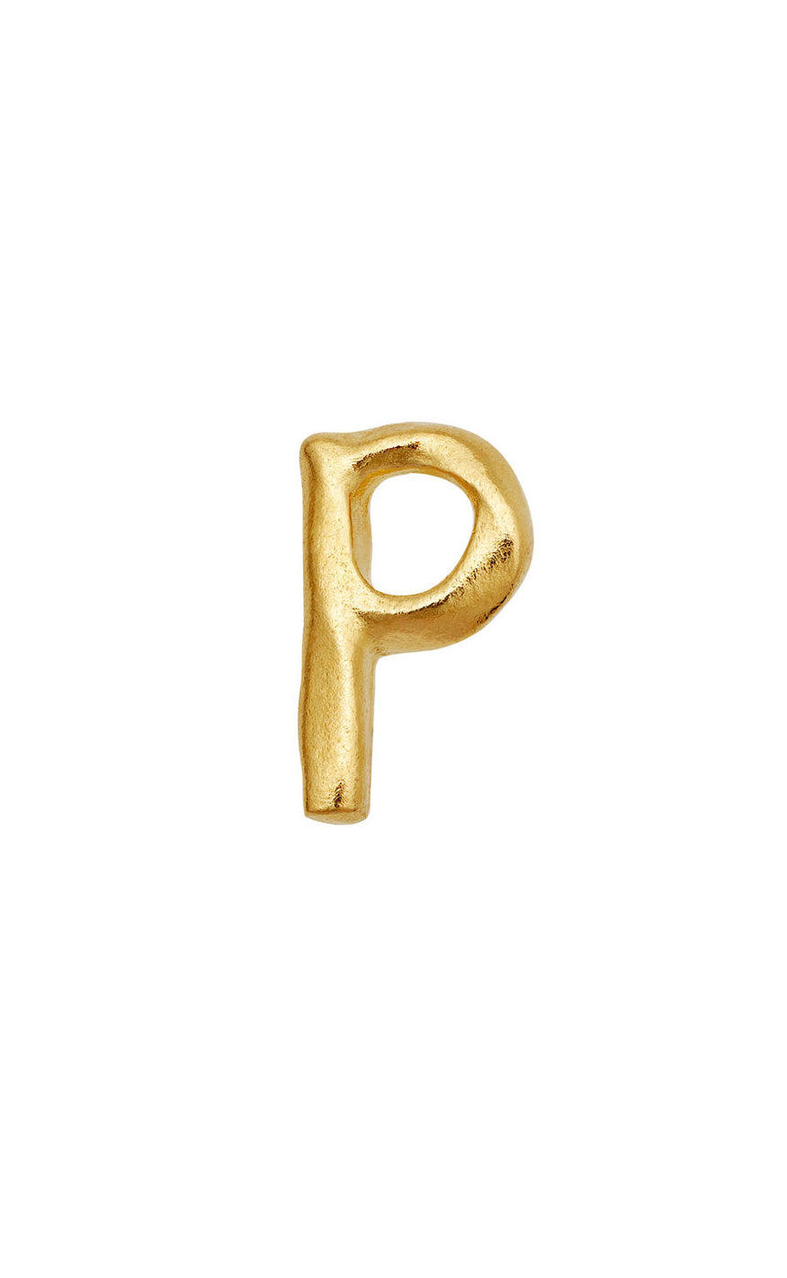 Maanesten Ørering - Alphabet Single - Gold Colour