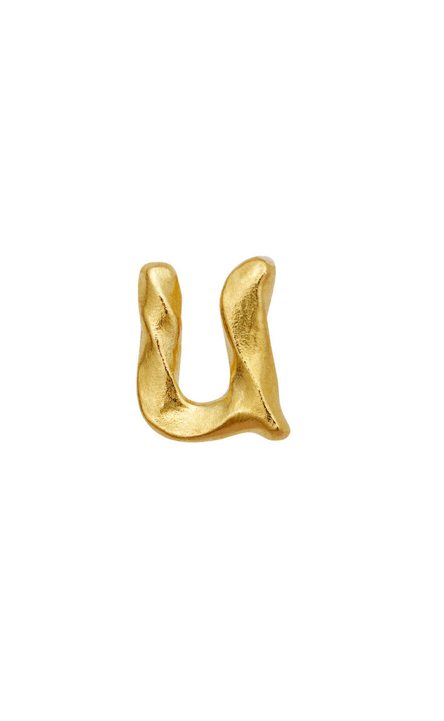 Maanesten Ørering - Alphabet Single - Gold Colour