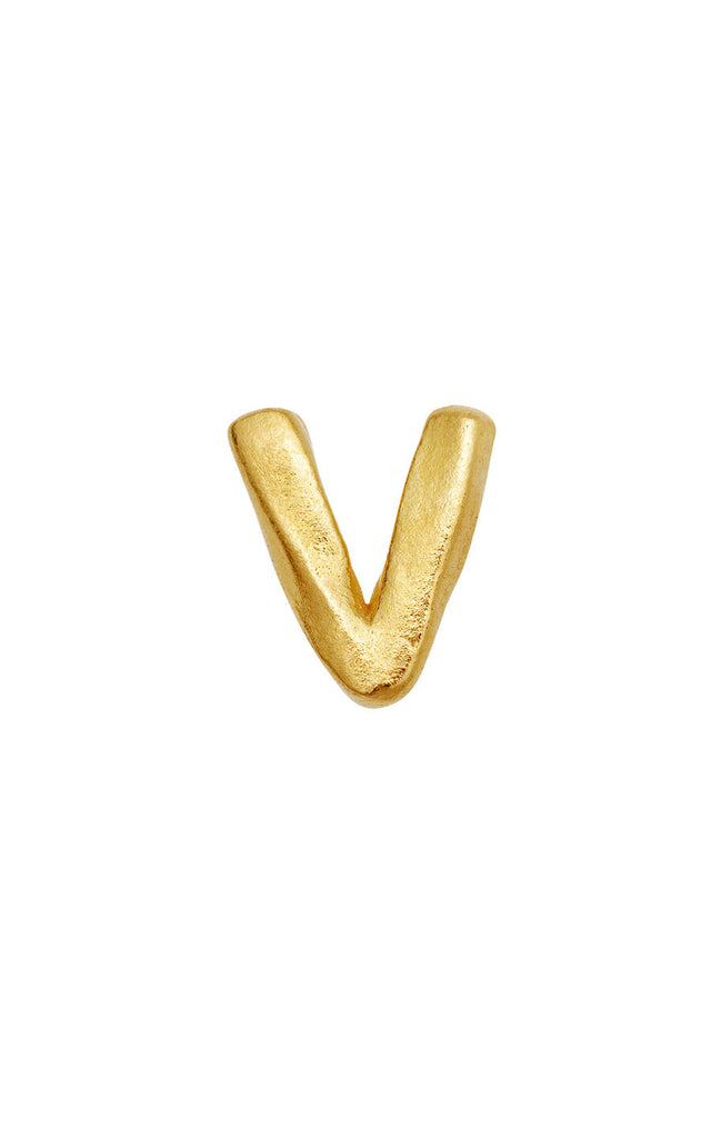 Maanesten Ørering - Alphabet Single - Gold Colour