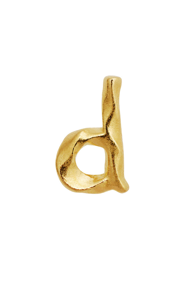 Maanesten Ørering - Alphabet Single - Gold Colour