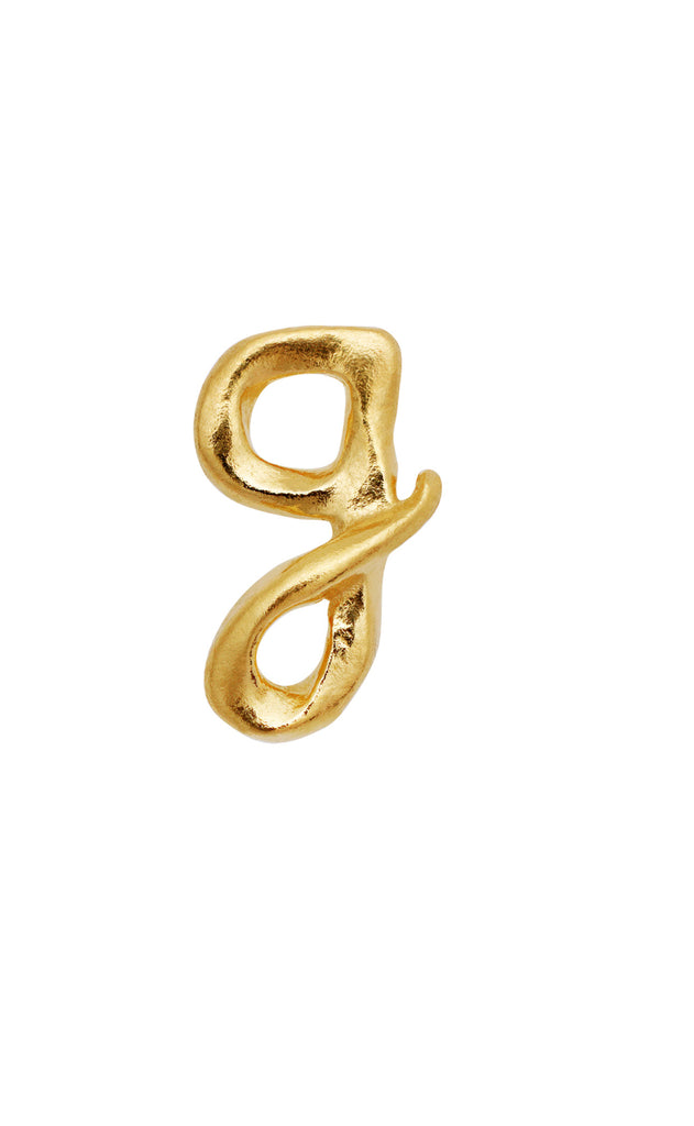 Maanesten Ørering - Alphabet Single - Gold Colour