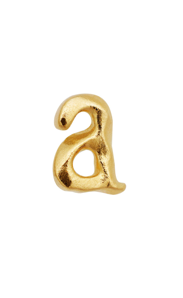 Maanesten Ørering - Alphabet Single - Gold Colour
