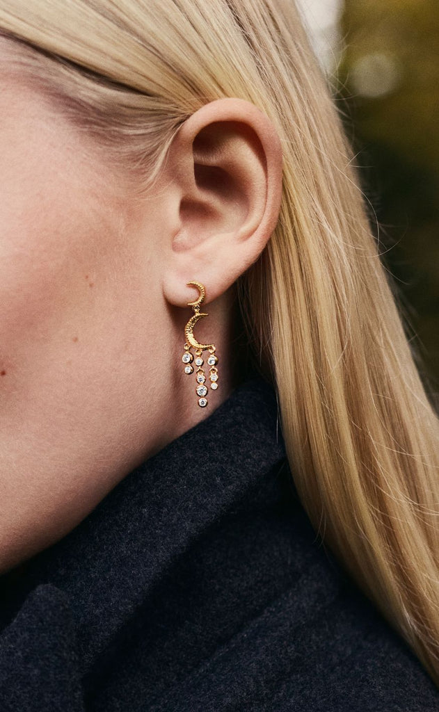 Maanesten Øreringe - Astrea Twinkle - Gold Colour