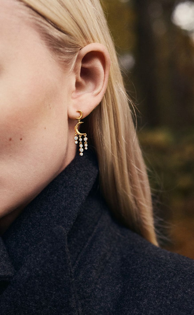 Maanesten Øreringe - Astrea Twinkle - Gold Colour