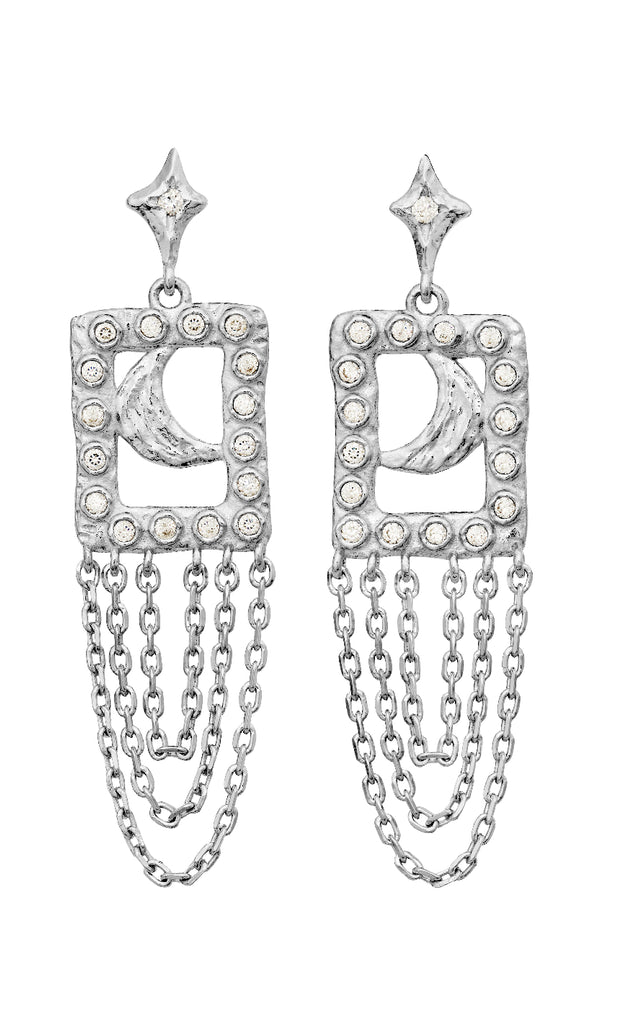 Maanesten Øreringe - Barbra - Silver Colour