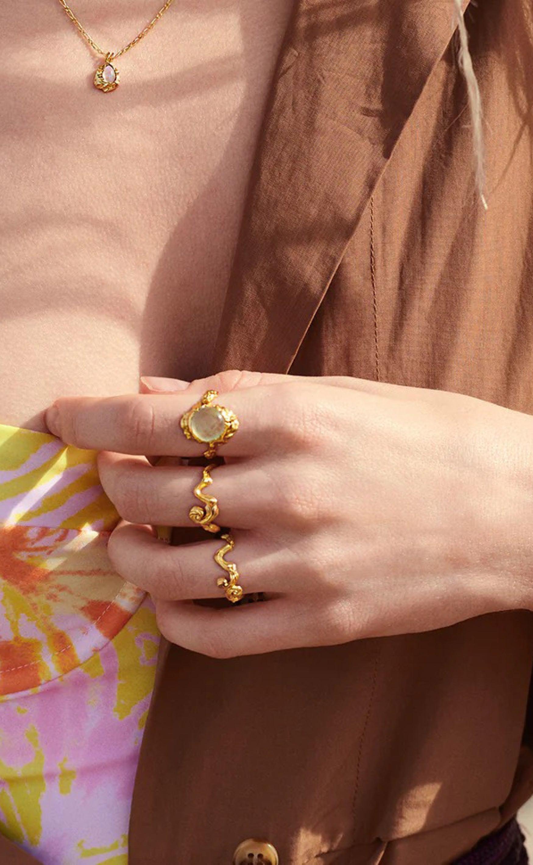 Maanesten Ring - Gudinde - Prehnit Colour