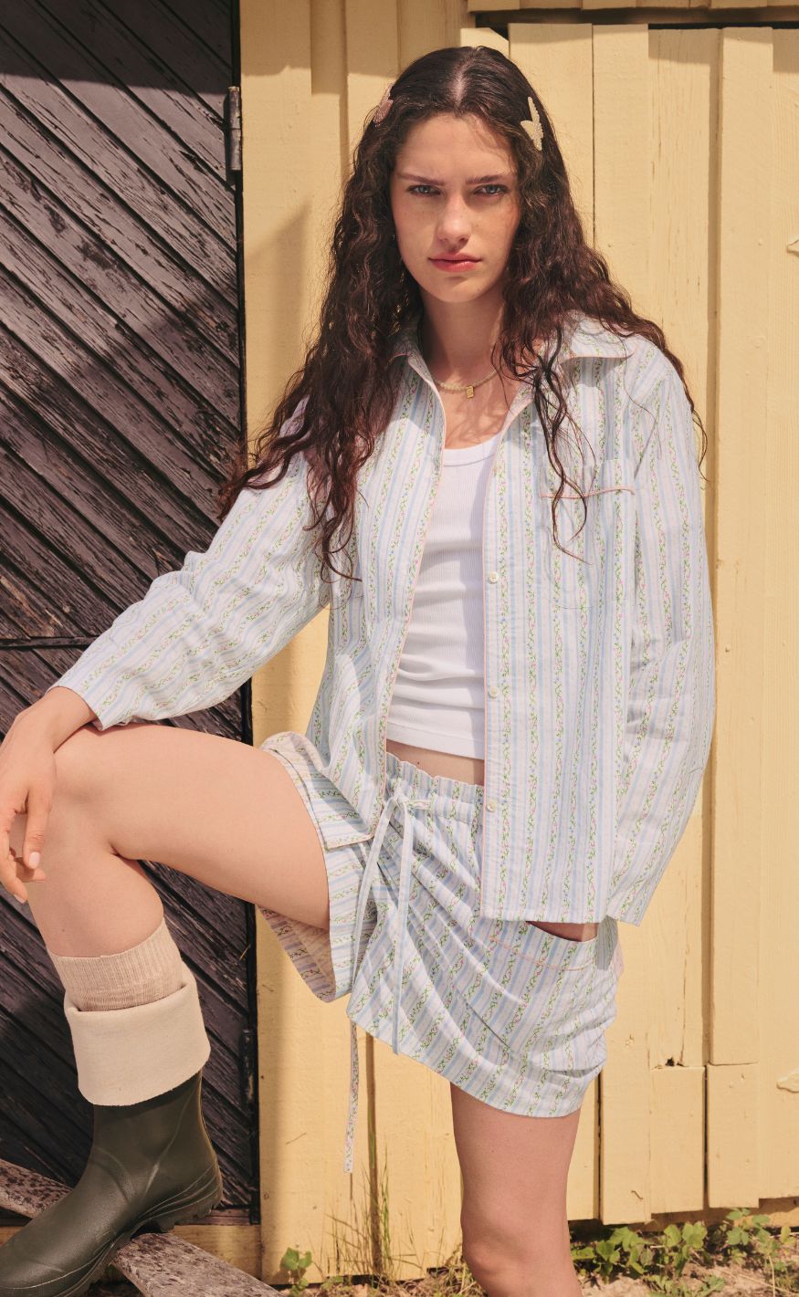 Maanesten Skjorte - Moe - Summer Stripe Blue