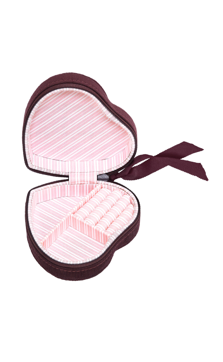 Maanesten Smykkeskrin - Heart - Maroon