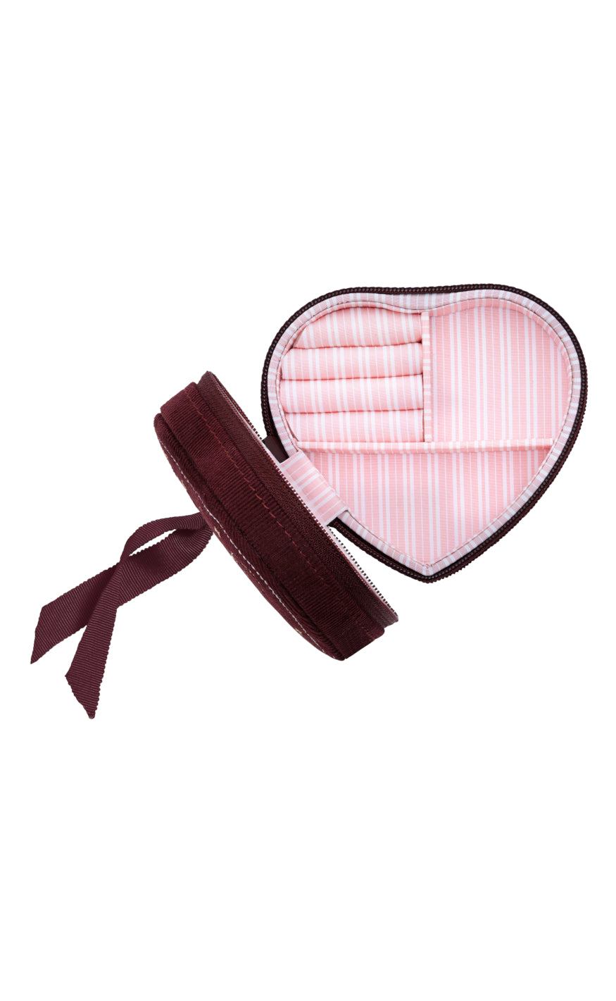 Maanesten Smykkeskrin - Heart - Maroon
