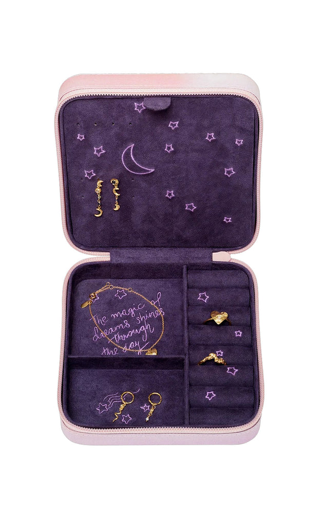 Maanesten Smykkeskrin - Jewelry Box - Moon & Stars Rose