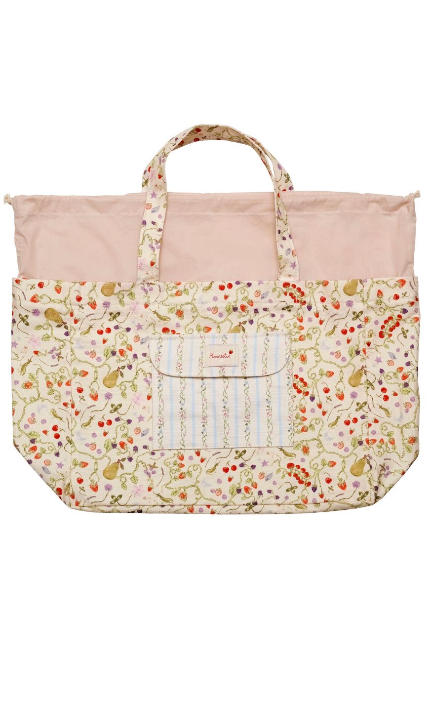Maanesten Taske - Big Canvas - Garden Magic Ivory