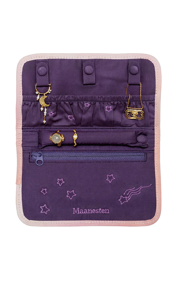 Maanesten Taske - Jewelry Clutch - Moon & Stars Rose