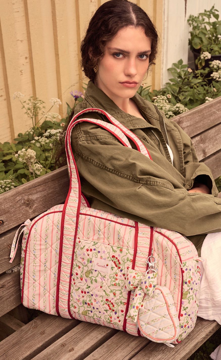Maanesten Taske - Suvi Quilted - Summer Stripes Peach