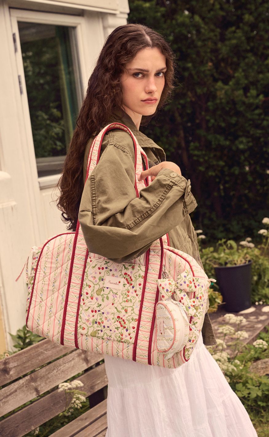 Maanesten Taske - Suvi Quilted - Summer Stripes Peach