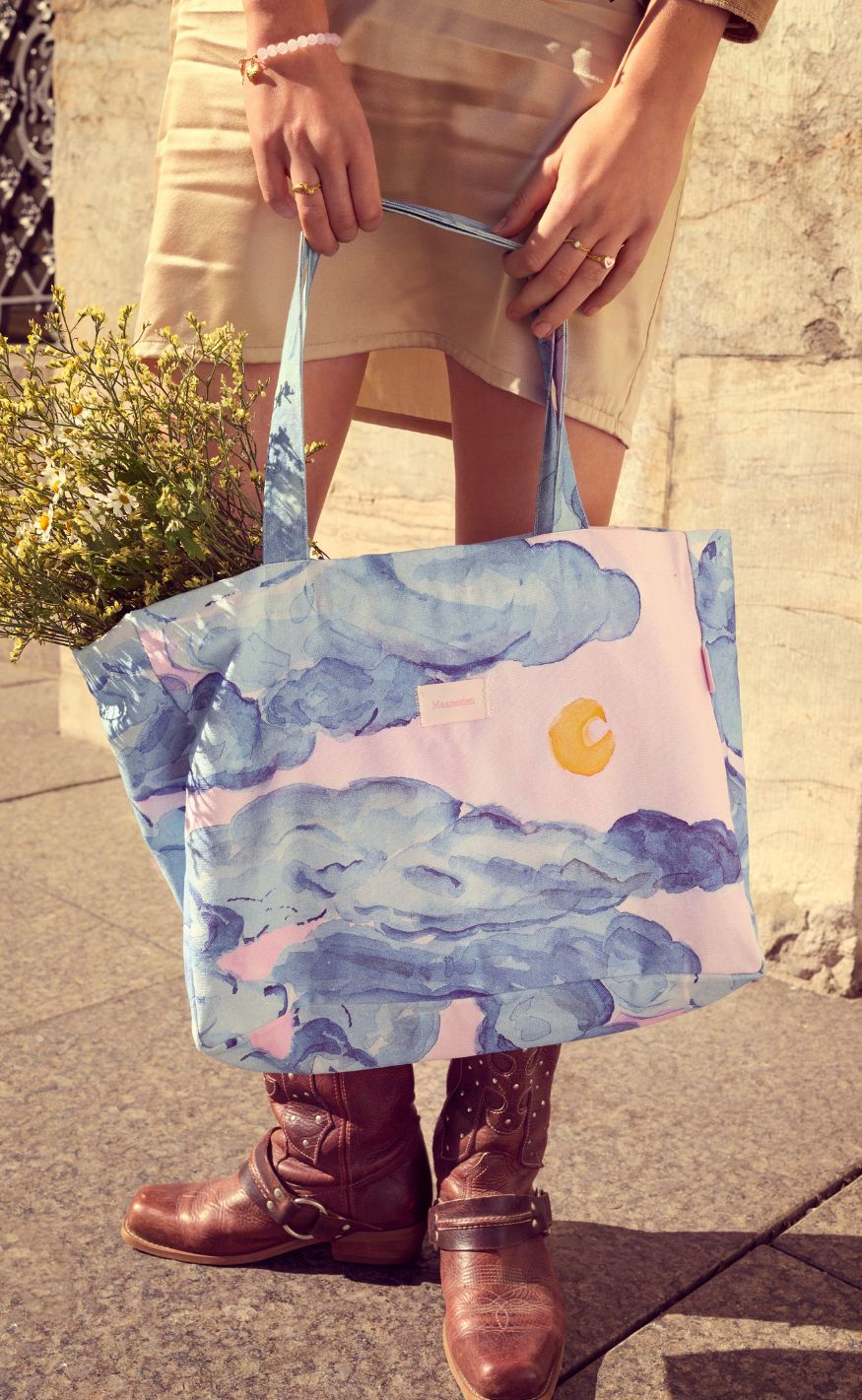Maanesten Totebag - Big Canvas - Moonshine Rose