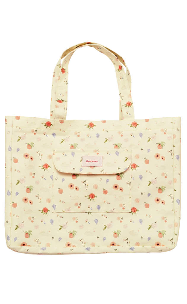 Maanesten Totebag - Big Canvas - Roses and Shells