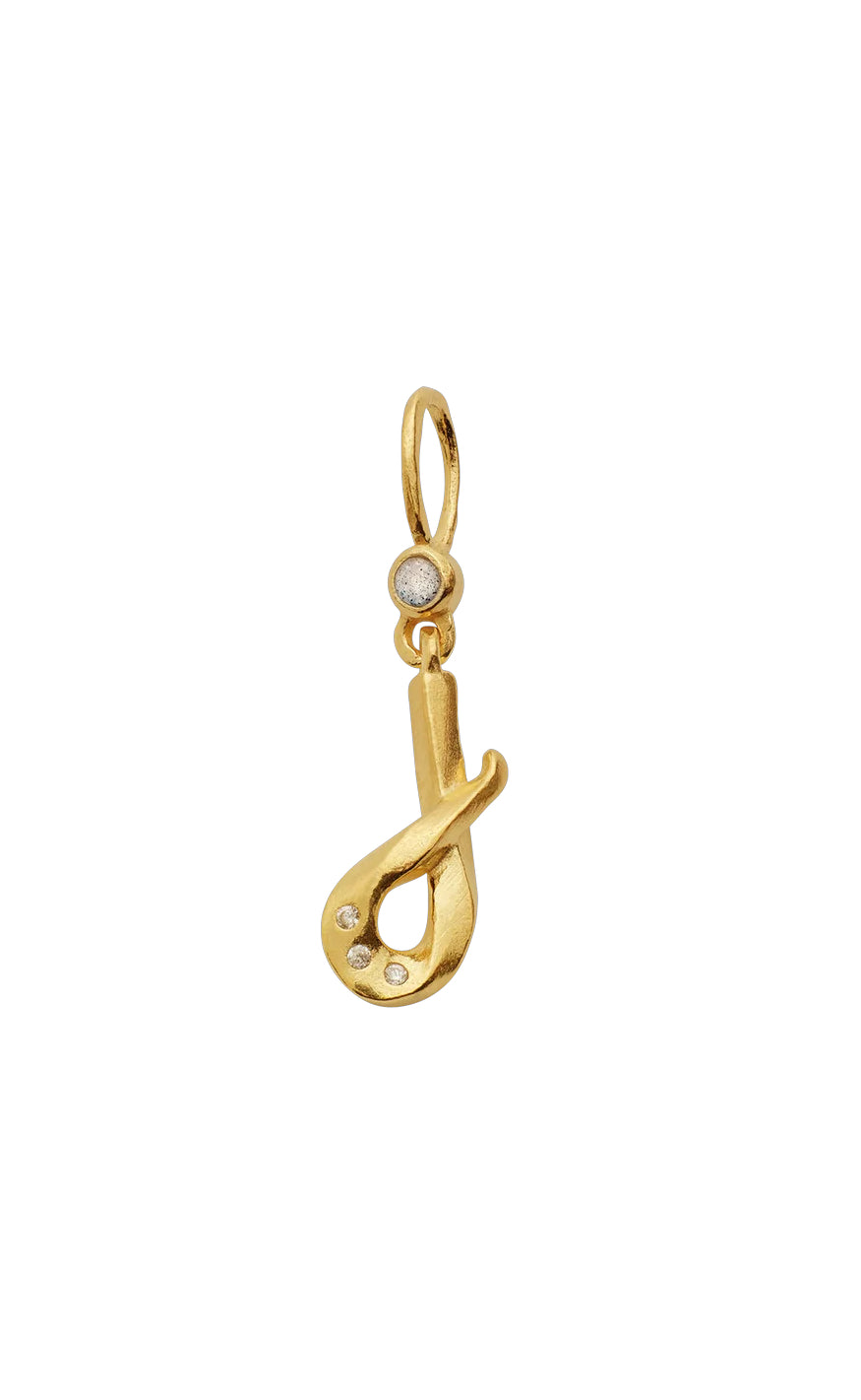 Maanesten Vedhæng - Alphabet - Gold Colour