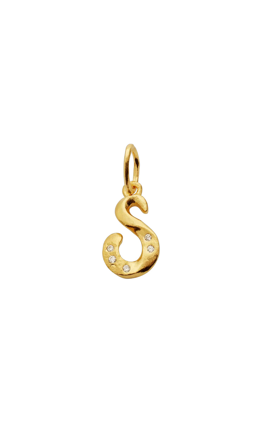 Maanesten Vedhæng - Alphabet - Gold Colour