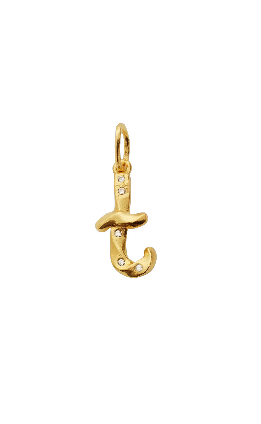 Maanesten Vedhæng - Alphabet - Gold Colour