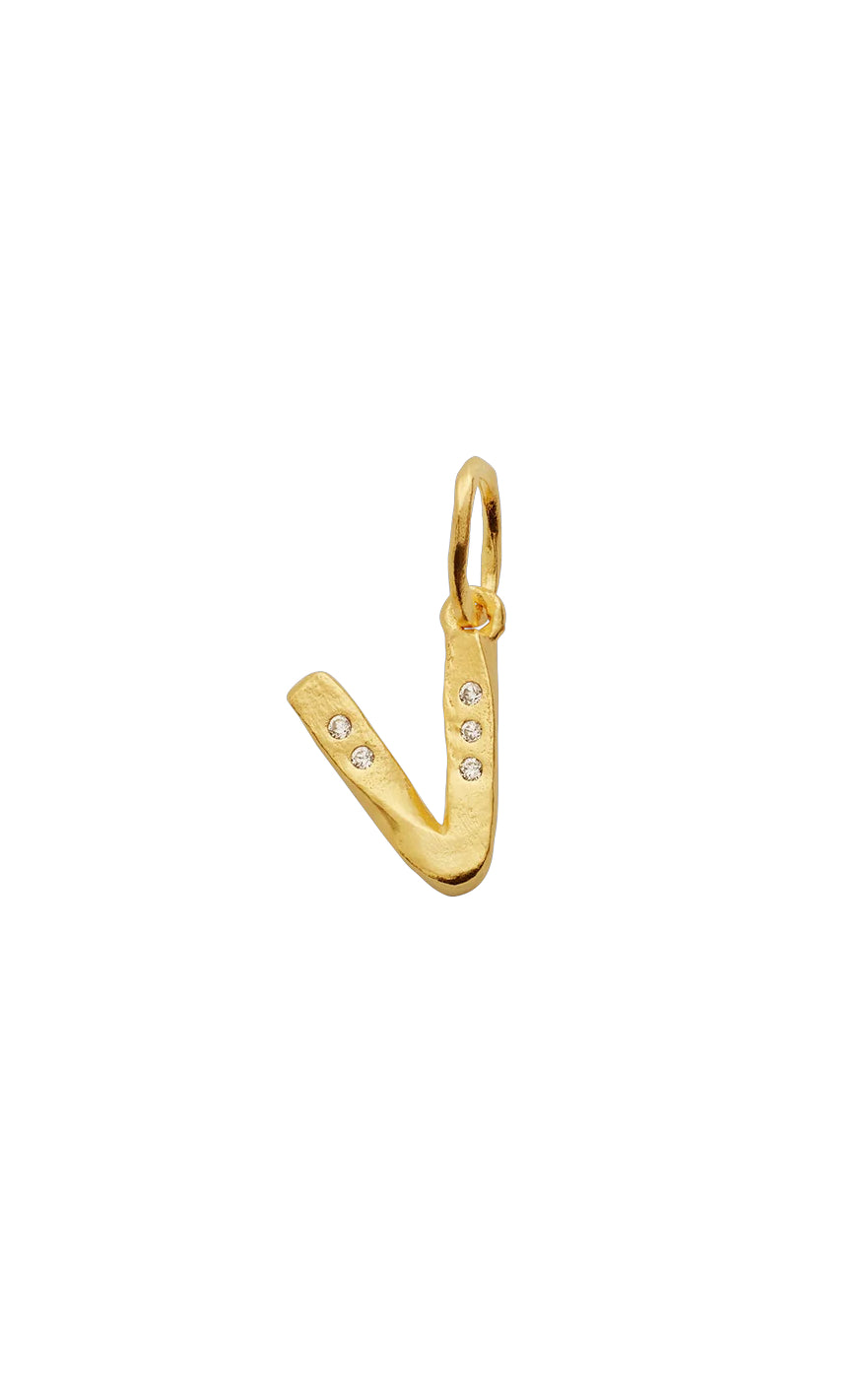 Maanesten Vedhæng - Alphabet - Gold Colour