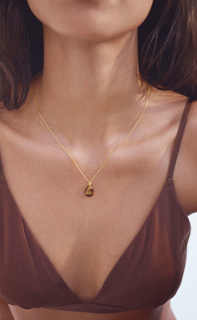 Maanesten Vedhæng - Earth - Tiger Eye