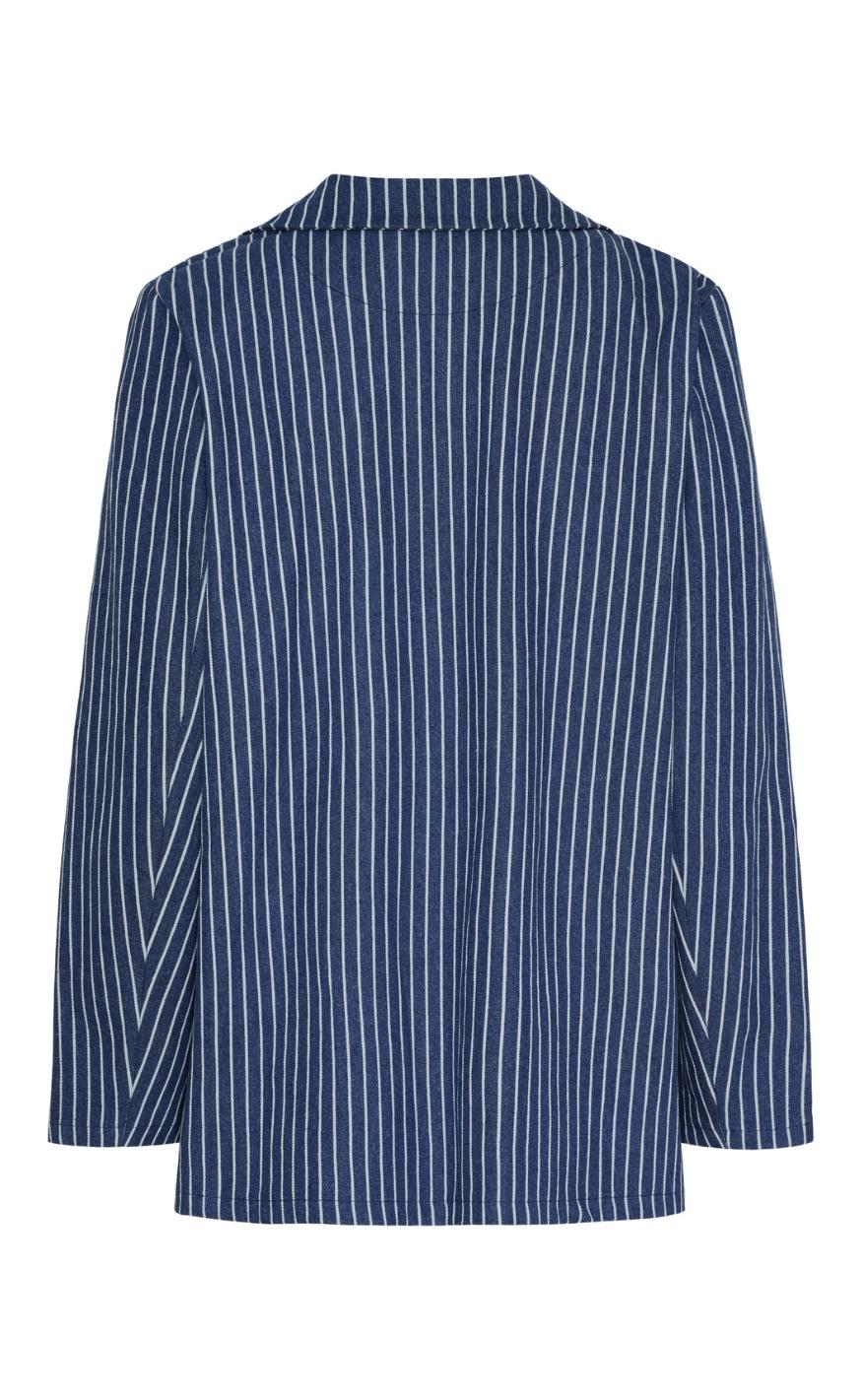 Marta Du Chateau Blazer - Lenia Stripe - Denim