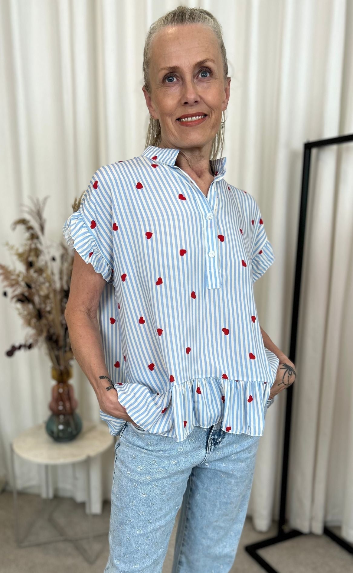 Marta Du Chateau Bluse - 5805 Clia - Celeste Heart