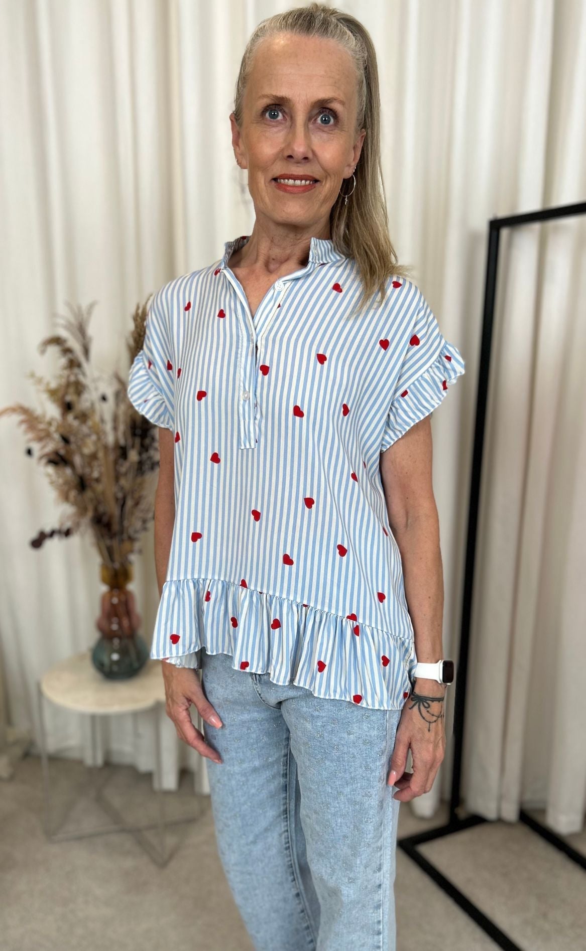 Marta Du Chateau Bluse - 5805 Clia - Celeste Heart