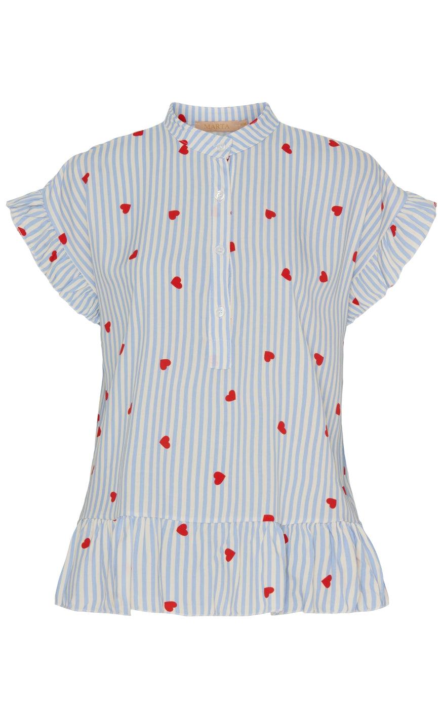 Marta Du Chateau Bluse - 5805 Clia - Celeste Heart