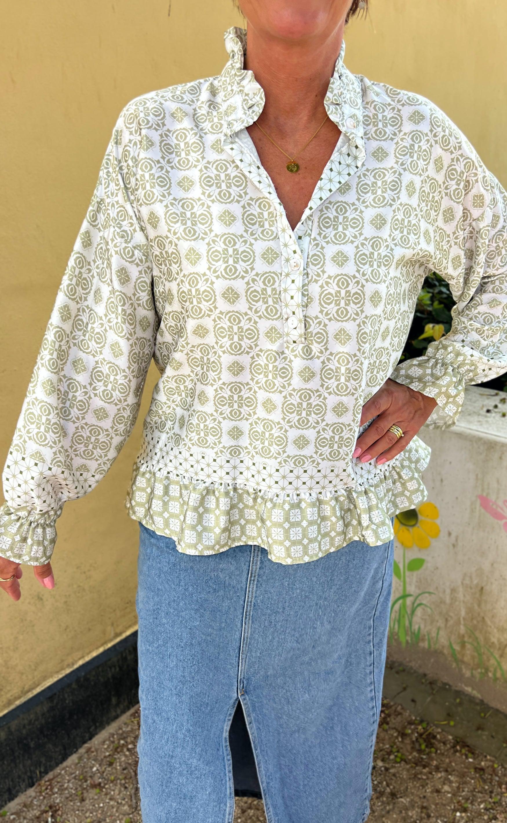 Marta Du Chateau Bluse - 5846 Wendy - Kaki