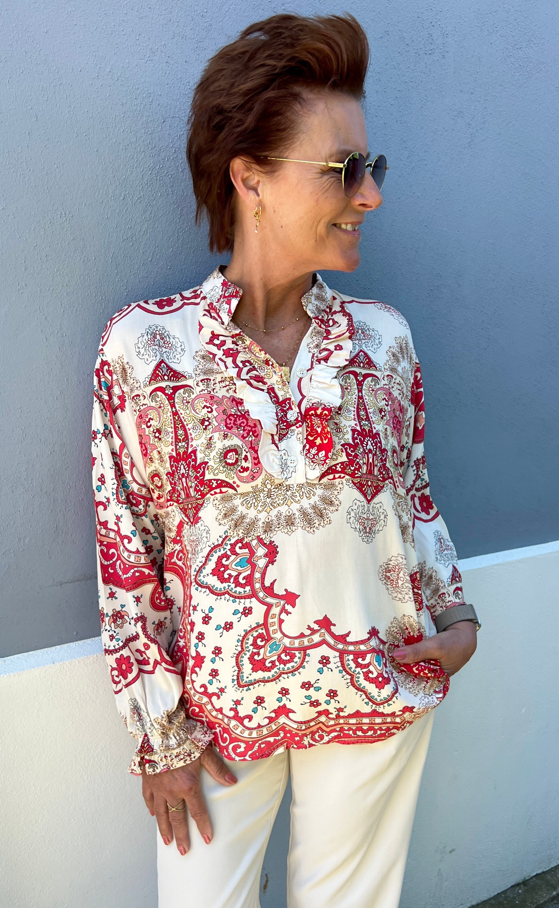 Marta Du Chateau Bluse - 5891 Aya - Rosso