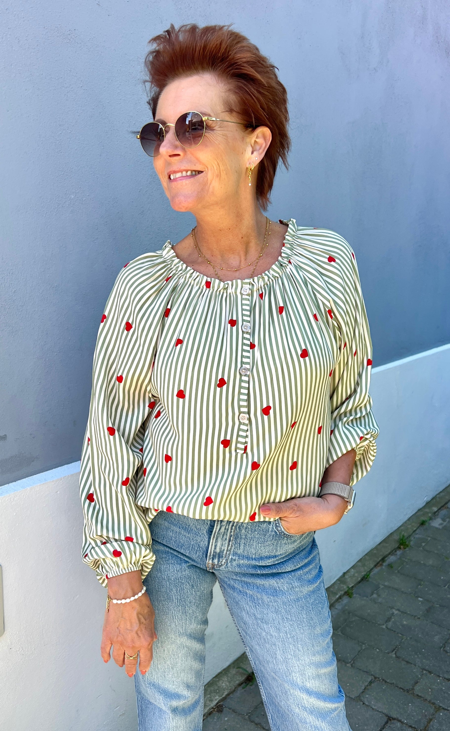 Marta Du Chateau Bluse - 6100 Nadia - Kaki