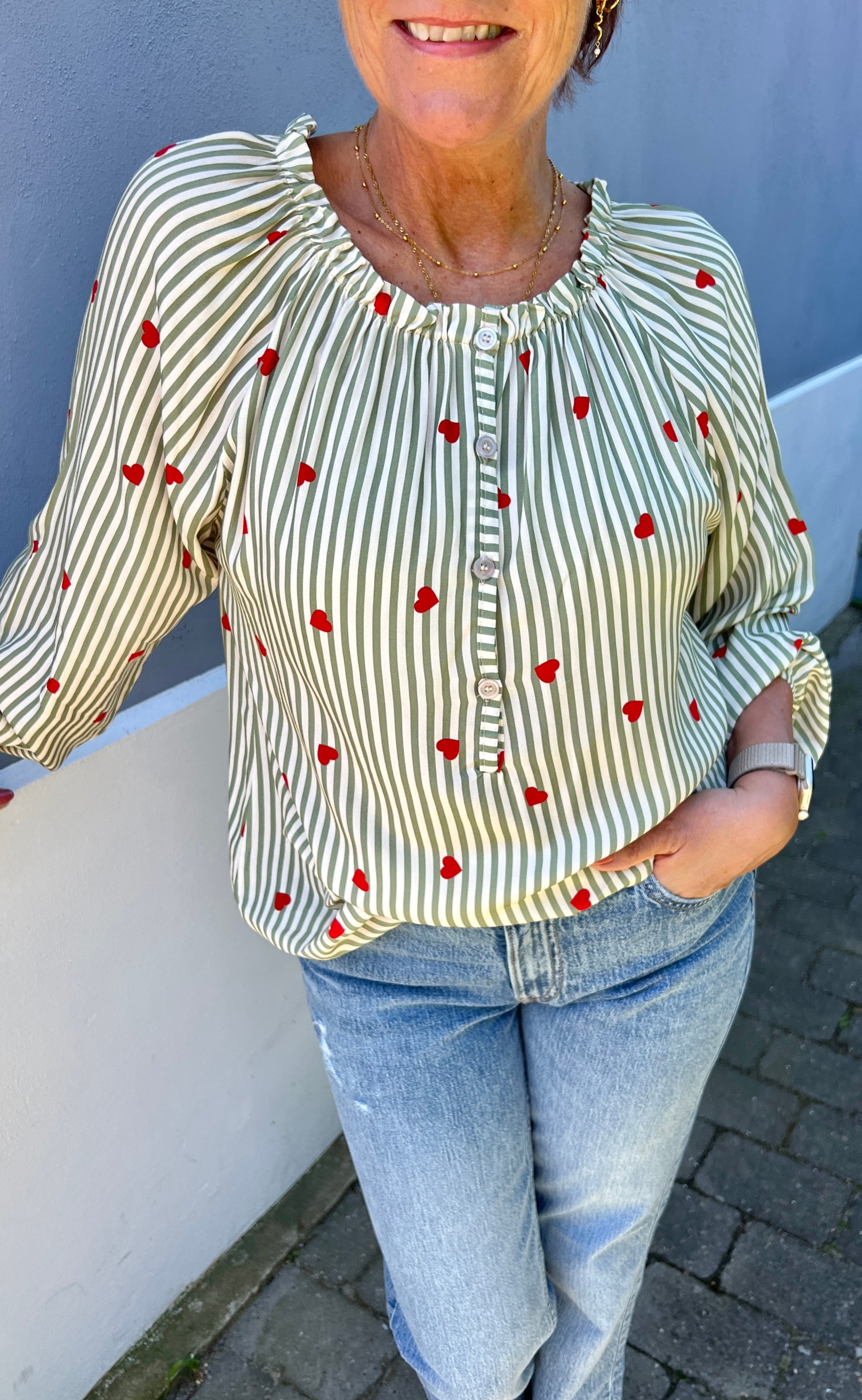 Marta Du Chateau Bluse - 6100 Nadia - Kaki