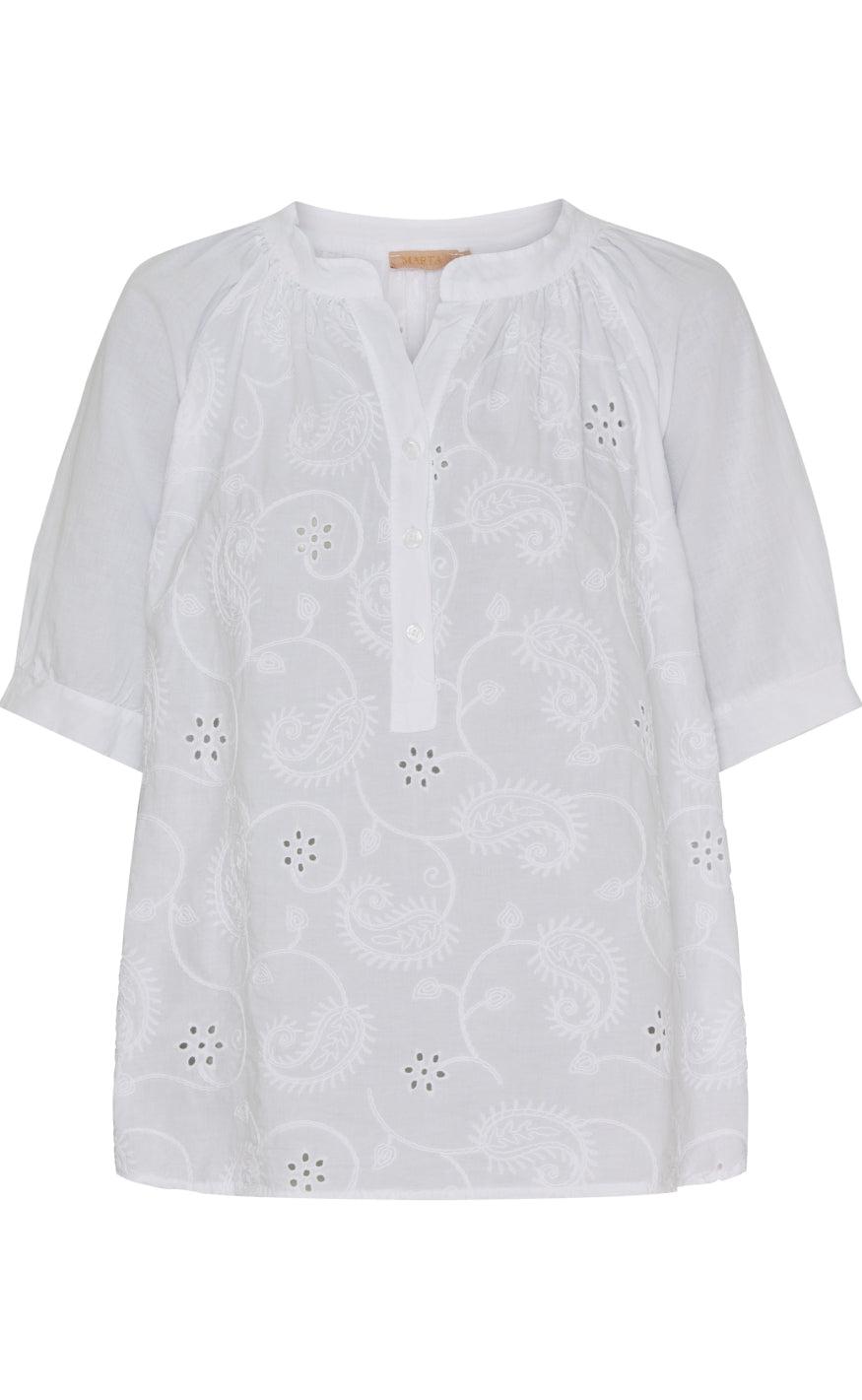 Marta Du Chateau Bluse - 6165 Alicia - White