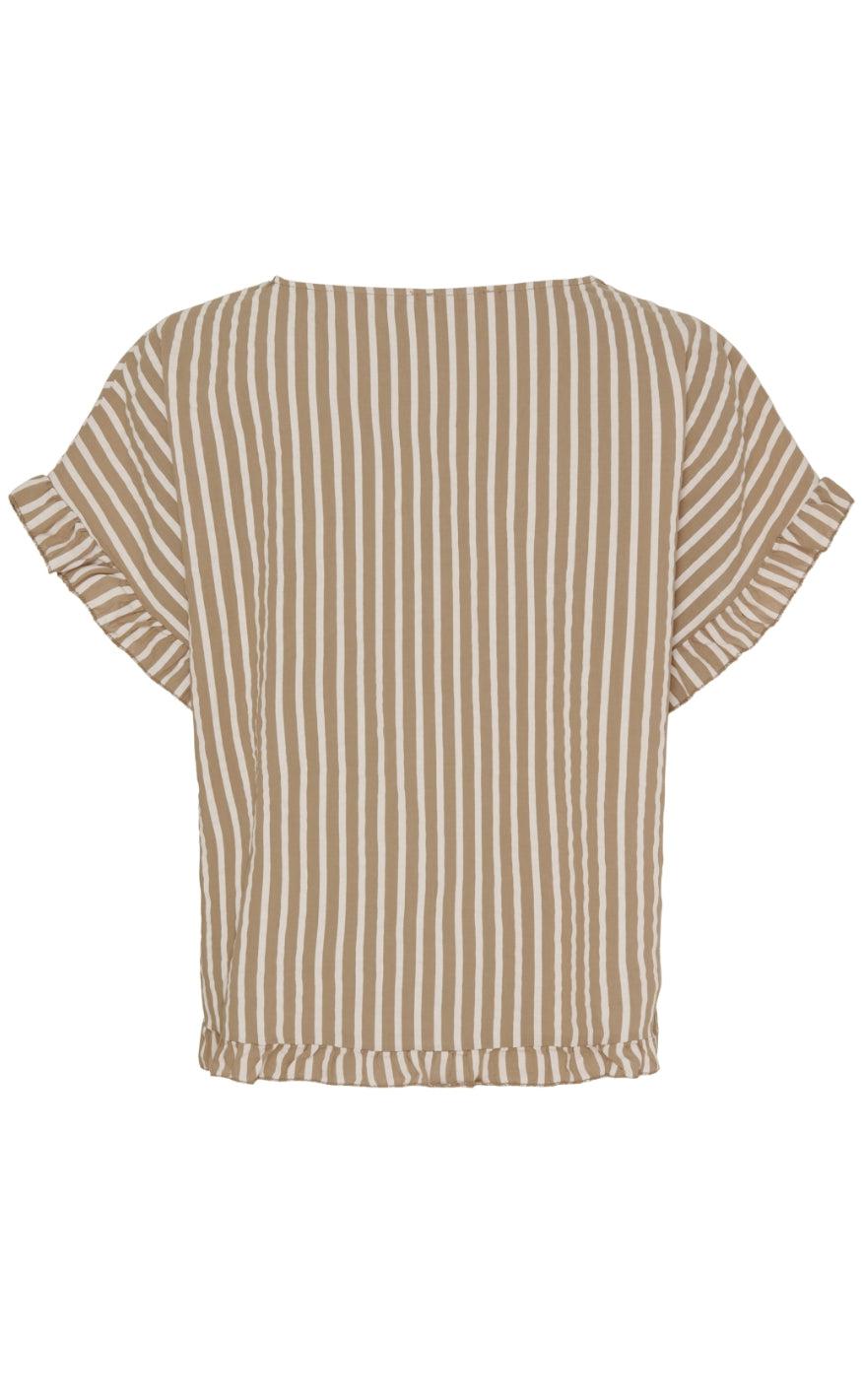 Marta Du Chateau Bluse - 86493 Kasimira - Camello Stripe