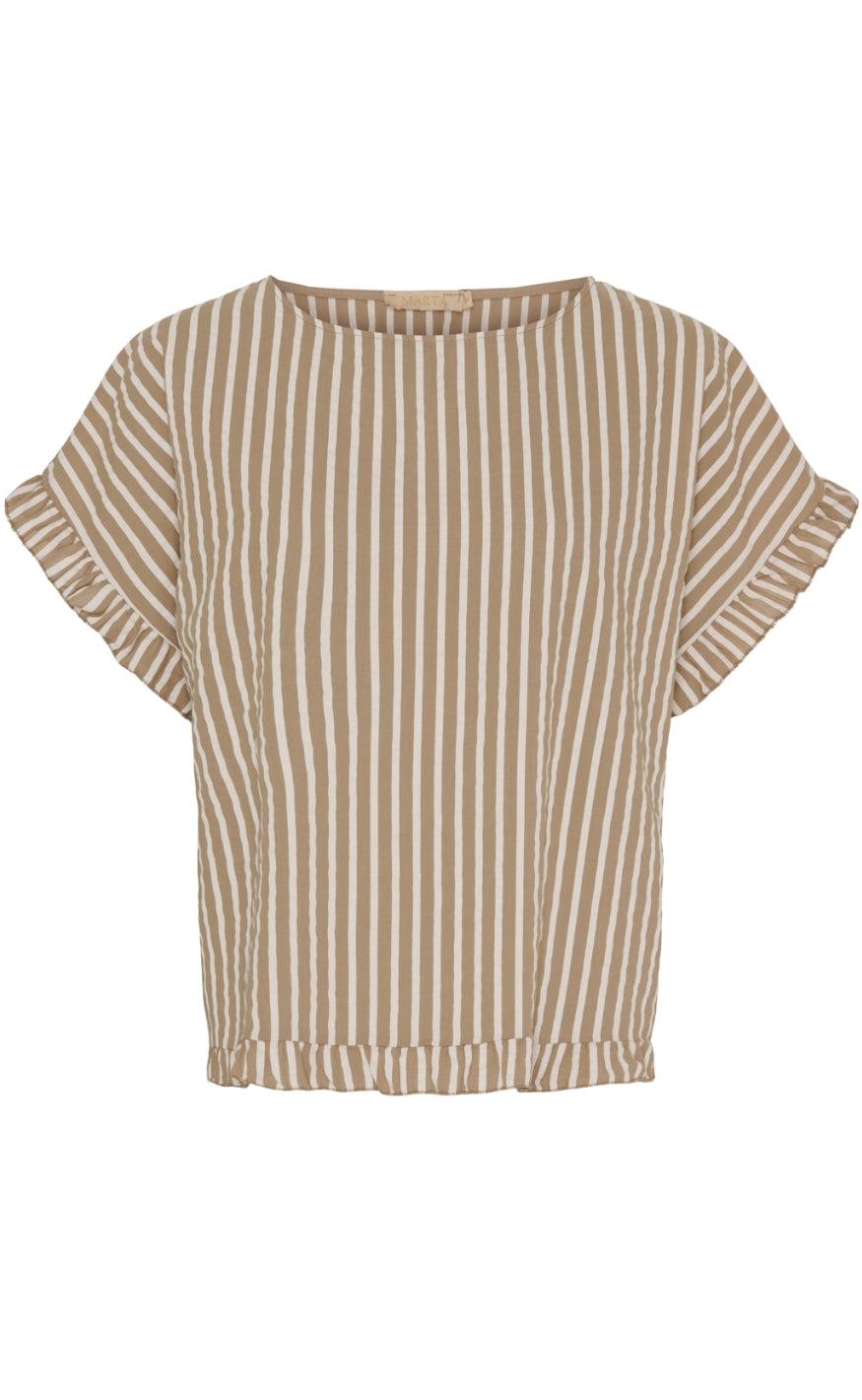 Marta Du Chateau Bluse - 86493 Kasimira - Camello Stripe